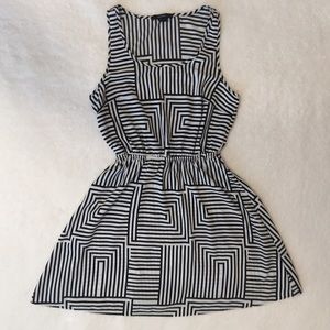 FOREVER 21 Black and white striped dress